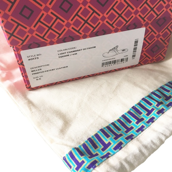 new Tory Burch Miller Thong ❉ Logo Shoe Box Dustbag ❉ Store your Torys in Style - Picture 3 of 9